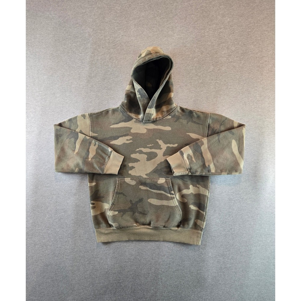 Tna Perfect Camo Hoodie Womens Medium Green Brown Fleece Pullover Sweatshirt
